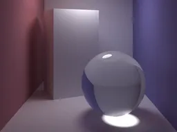 Path-traced render of a scene produced by ktracer